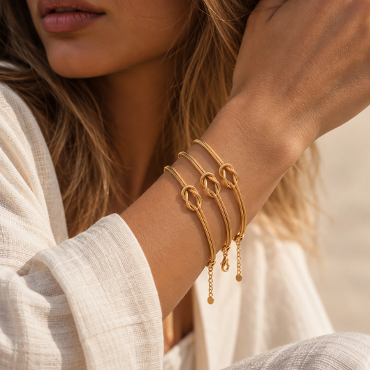 Trio de Pulseiras Nó