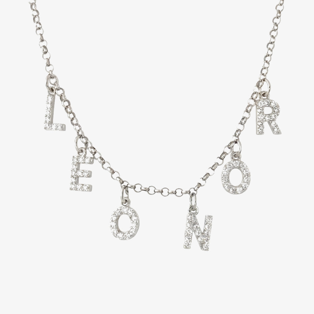 Colar Letras Pendentes Cintilantes