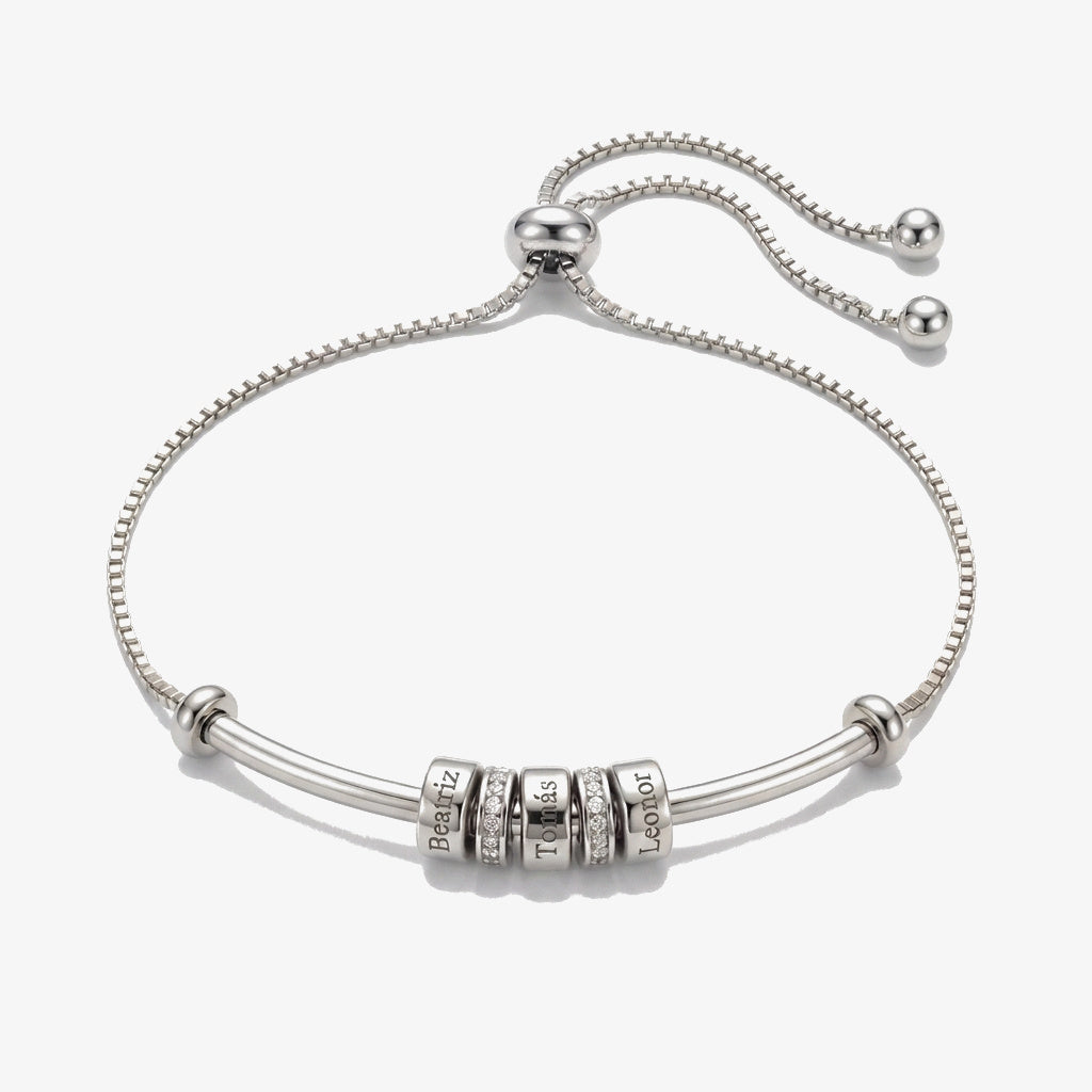 Pulseira Barra Curva com Contas