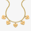 Pulseira Corações Pendentes