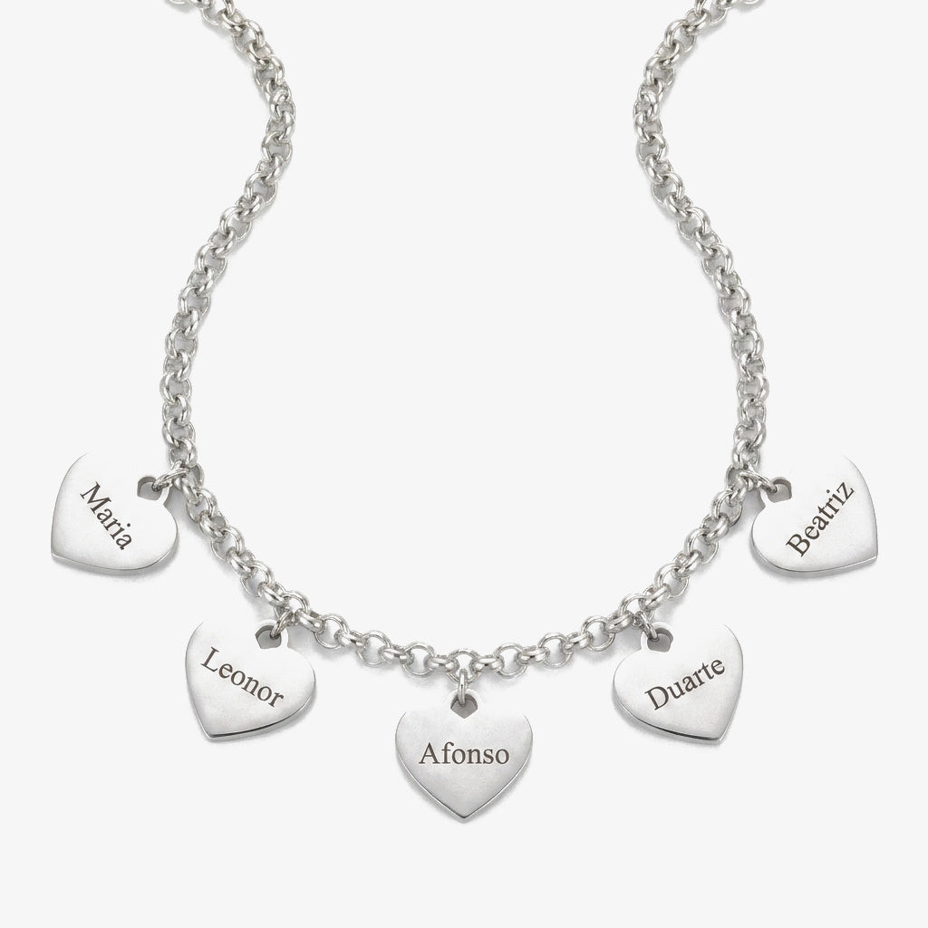 Pulseira Corações Pendentes