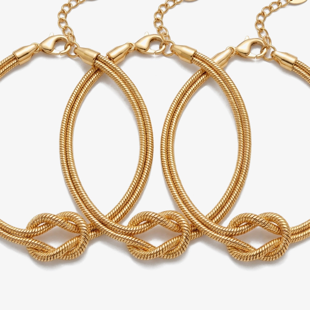 Trio de Pulseiras Nó