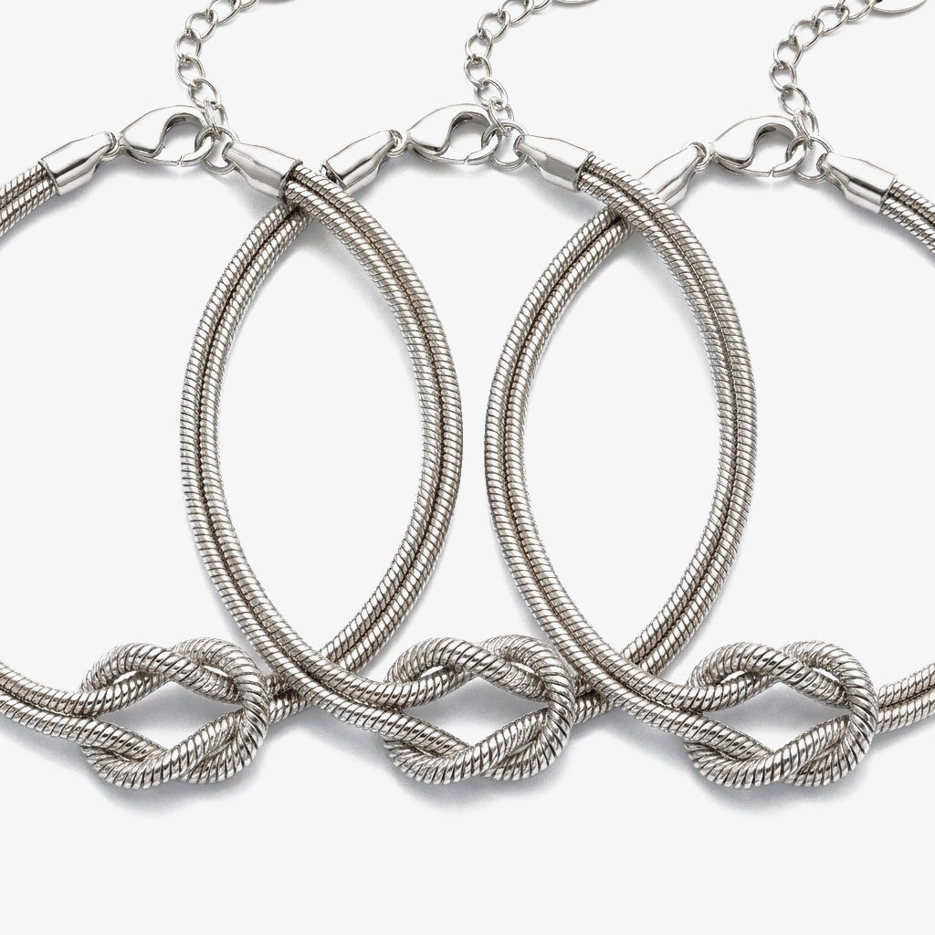 Trio de Pulseiras Nó