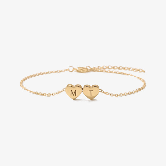 Pulseira Corações Gravados