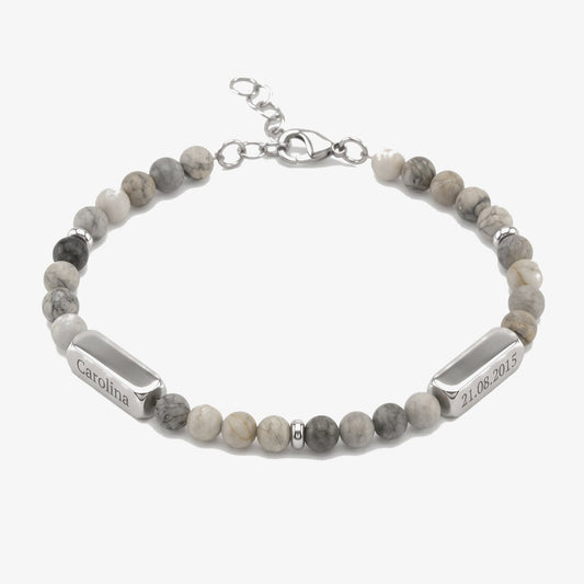 Pulseira Pedra Natural com Nomes